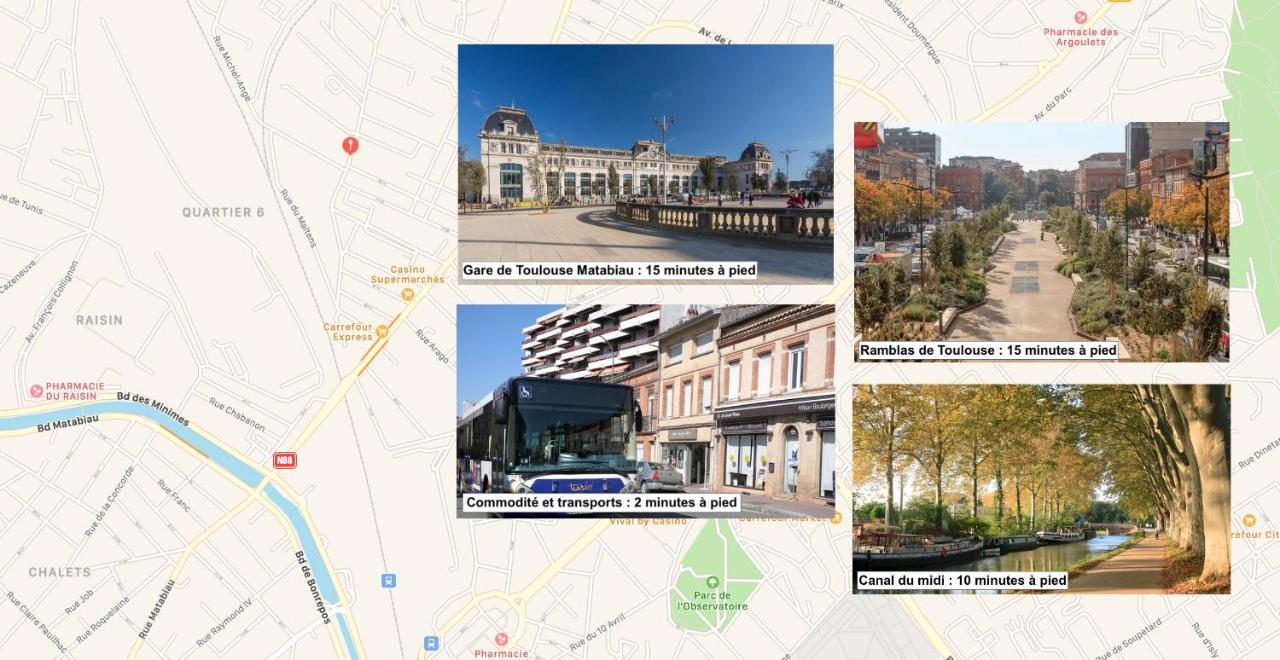 Le Patio - Appartements Climatises Toulouse Centre Dış mekan fotoğraf